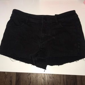 Black denim shorts H&M